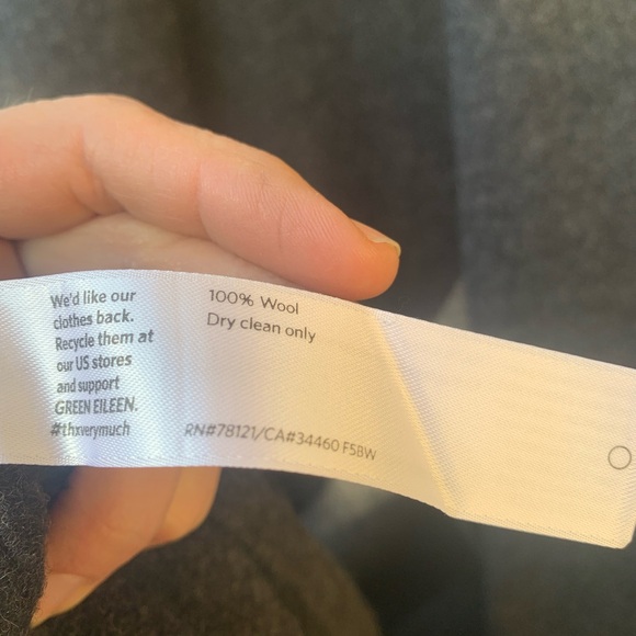 Eileen Fisher 100% wool black or dark grey size XL/TG - Picture 7 of 14